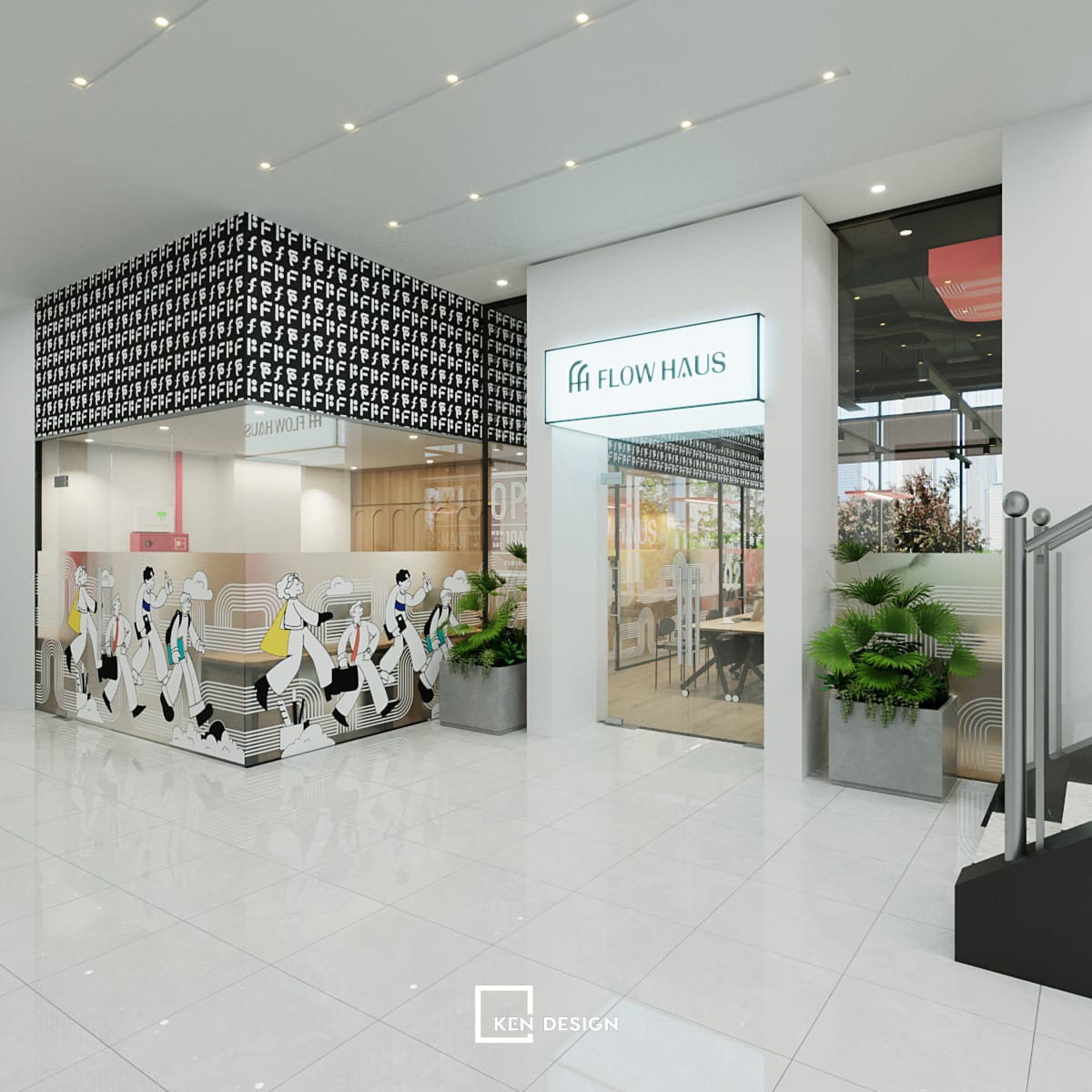 Thiết kế mở rộng quy mô quán cafe coworking Flow Haus